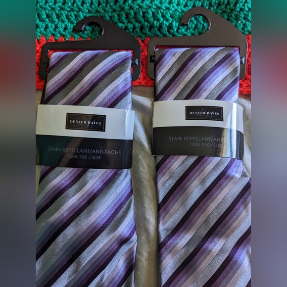 Casual Formal Classy Men 100% Silk Ties Denver Hayes NWT Stain Repellant - Picture 9 of 9